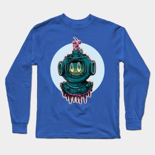 head of an amphibian in an old diving helme Long Sleeve T-Shirt